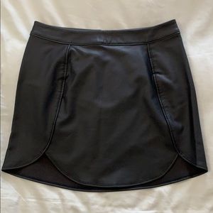 Gentle Fawn Leather Mini Skirt